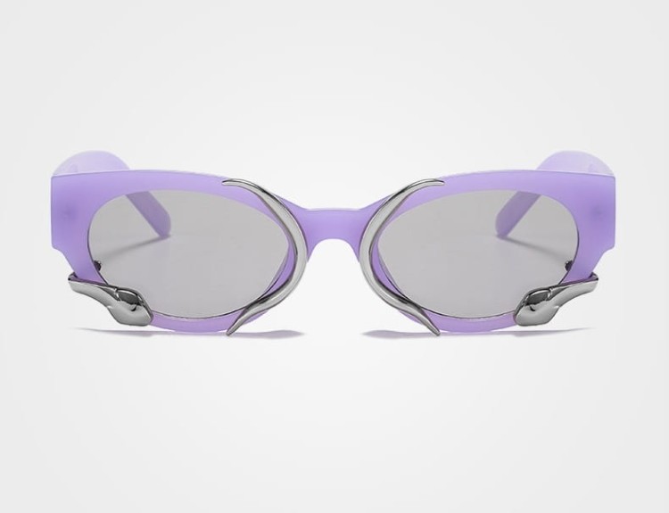 Damskie okulary przeciwsłoneczne z filtrem UV400 fioletowe ST-MAX4E