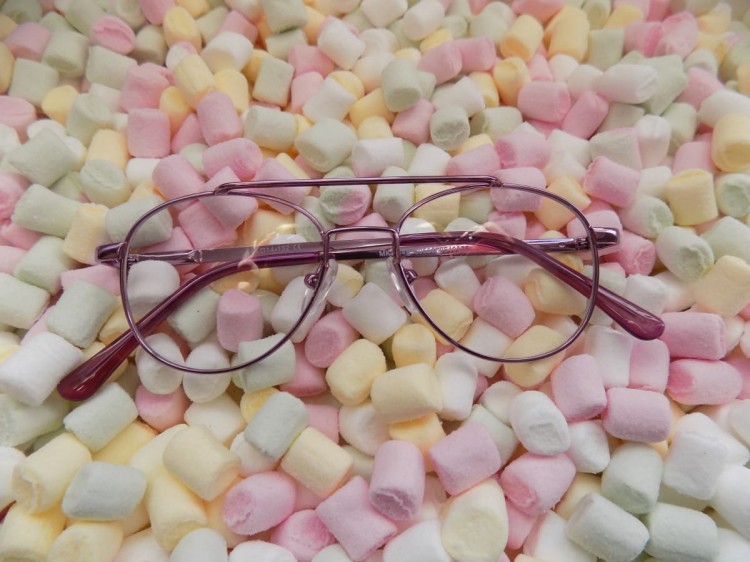 Okulary oprawki dziecięce zerówki Pilotki MK3-44E fioletowe