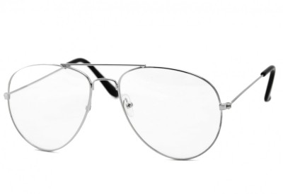 Okulary Zerówki Aviatory Srebrne 1911