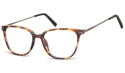 Okulary oprawki zerówki korekcyjne Nerdy Unisex Sunoptic AC26A bursztynowe