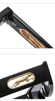 Damskie owalne okulary przeciwsłoneczne z filtrem UV400 czarne ST-FAS1