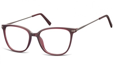 Okulary oprawki zerówki korekcyjne Nerdy Unisex Sunoptic AC26D bordowe