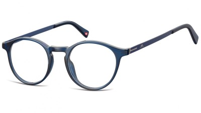 Okulary oprawki korekcyjne okrągłe Lenonki zerówki Montana MA58B ciemne niebieskie