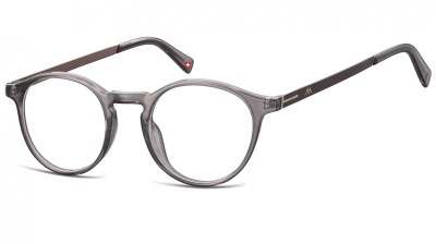 Okulary oprawki korekcyjne okrągłe Lenonki zerówki Montana MA58C szare