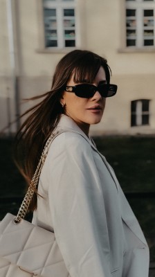 Damskie owalne okulary przeciwsłoneczne z filtrem UV400 czarne ST-FAS1A