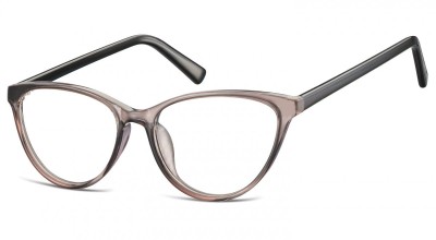 Oprawki korekcyjne okulary  Kocie Oczy zerówki Sunoptic CP127D jasnoszare
