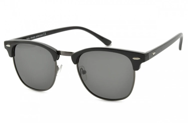 Półramki Okulary polaryzacyjne czarne P-8034-C1