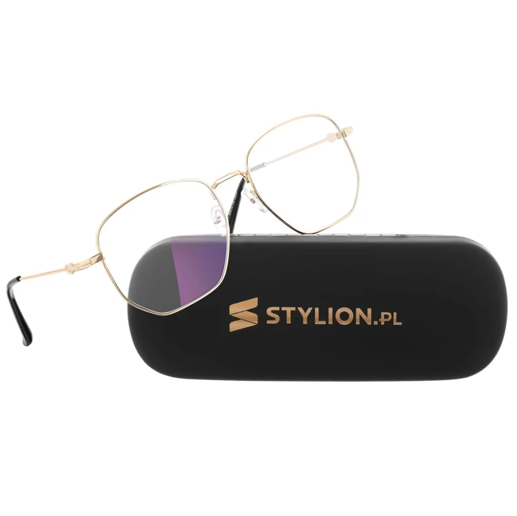Damskie okulary z filtrem zerówki oversize z ANTYREFLEKSEM T7585