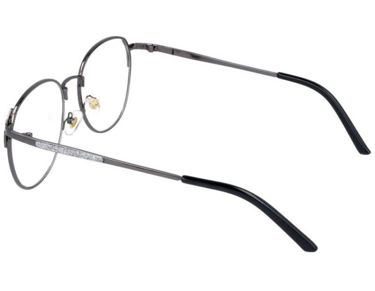 Owalne metalowe Okulary z filtrem DAMSKIE z antyrefleksem 2528-2