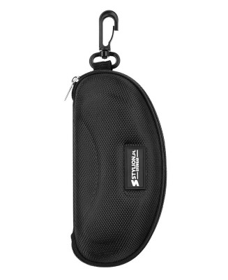 Etui futerał sportowy z karabińczykiem na okulary STYLION STLK11 czarny