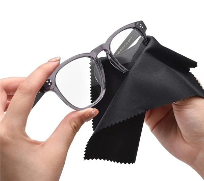 Czarna ściereczka do okularów z mikrofibry Stylion.pl 15x15