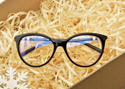 Okulary Kocie z filtrem światła niebieskiego do komputera zerówki CO-292K-1
