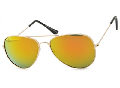 Okulary Pilotki Lustrzanki pomarańczowe Przeciwsłoneczne 471-1