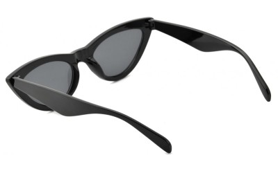 Okulary Kocie Oczy przeciwsłoneczne damskie czarne F-293