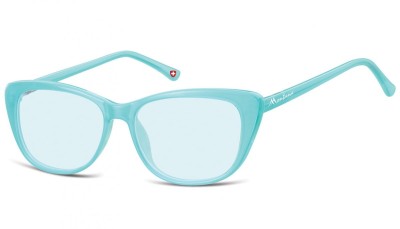 OKULARY Przeciwsłoneczne Kocie Oczy Damskie Turkus MS42