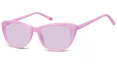 OKULARY Przeciwsłoneczne Kocie Oczy Damskie Liliowe MS42C