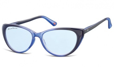 OKULARY Przeciwsłoneczne Kocie Oczy Damskie Niebieskie MS43A