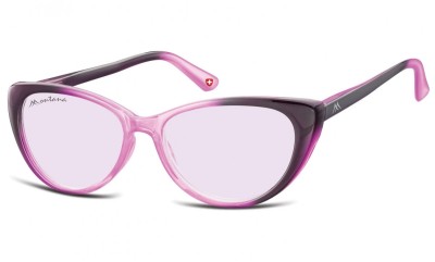 OKULARY Przeciwsłoneczne Kocie Oczy Damskie Fioletowe MS43B