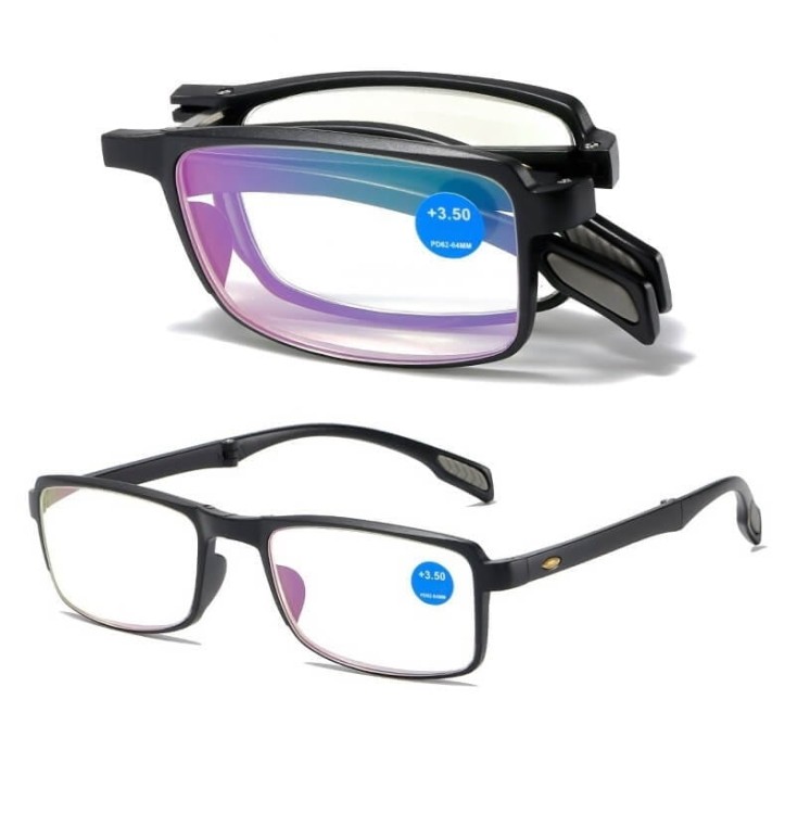 Plusy +4.00 Składane okulary korekcyjne do komputera i czytania Blue Light + Antyreflex ST335