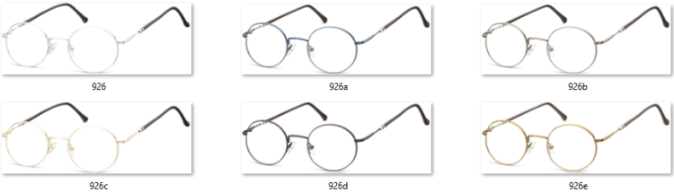 Lenonki okrągłe Okulary oprawki optyczne 926F czerwone