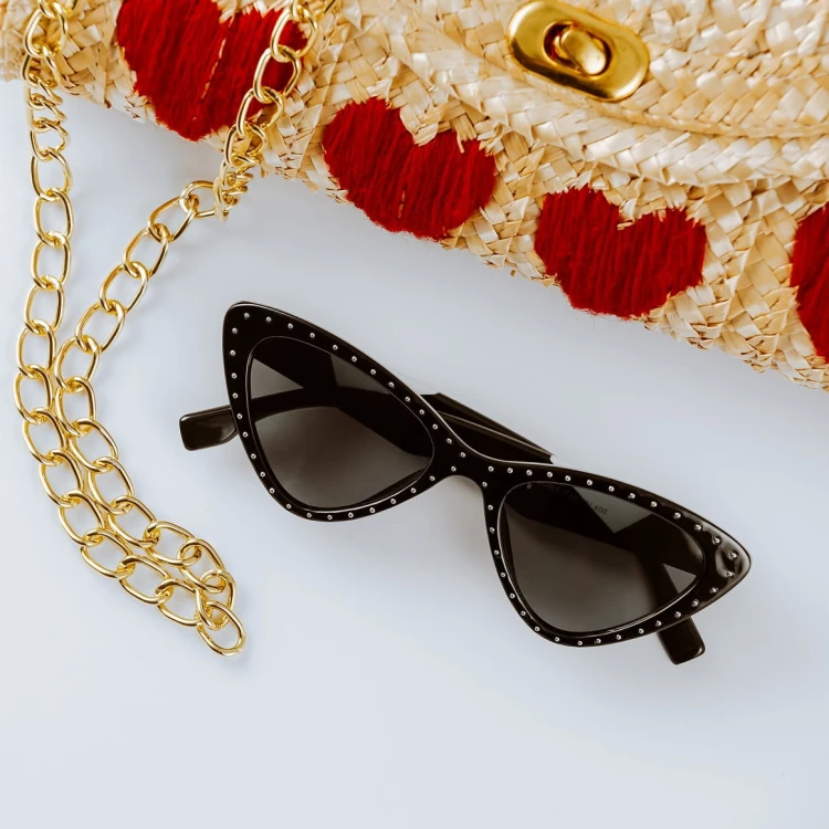 Damskie Kocie okulary polaryzacyjne czarne POL-748