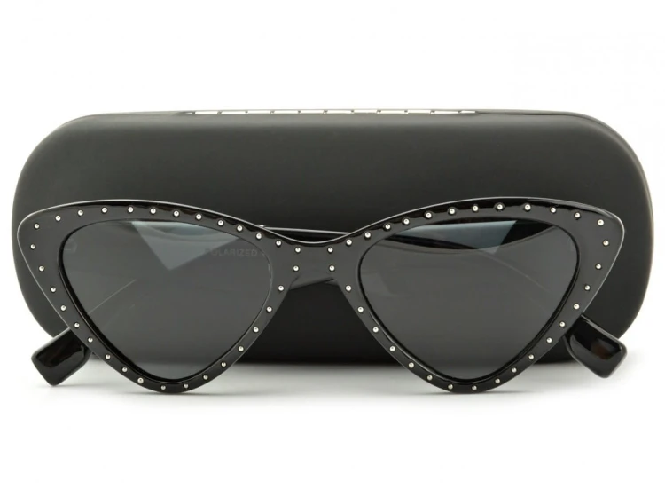Damskie Kocie okulary polaryzacyjne czarne POL-748