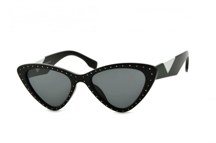 Damskie Kocie okulary polaryzacyjne czarne POL-748