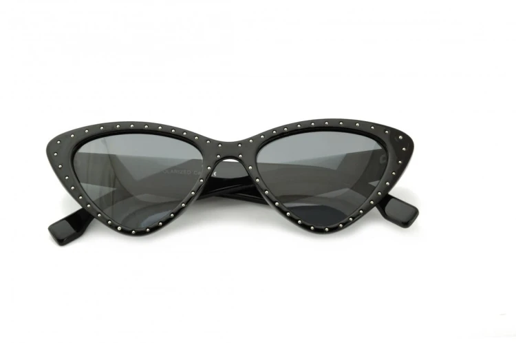 Damskie Kocie okulary polaryzacyjne czarne POL-748