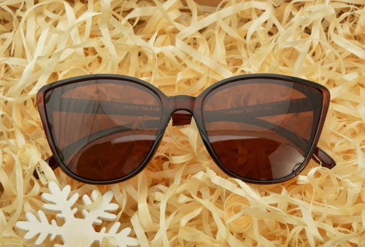 Damskie Kocie okulary polaryzacyjne brązowe POL-800