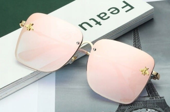 DAMSKIE Okulary Przeciwsłoneczne LUSTRA kwadratowe STEC-01