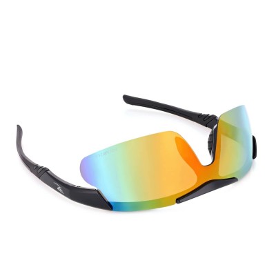 Sportowe okulary przeciwsłoneczne z polaryzacją i filtrem UV400 Black/Orange POL-447B