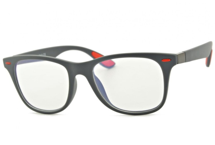 Męskie okulary Nerd z filtrem światła niebieskiego do komputera zerówki POL-BLF-790K