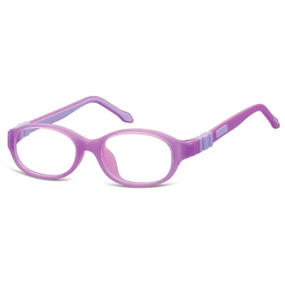 Elastyczne dziecięce oprawki okularowe zerówki owalne + gumka Sunoptic K1 fioletowe
