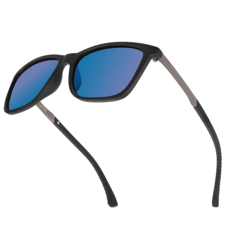Okulary Nerdy polaryzacyjne czarne POL-764 Lustrzane