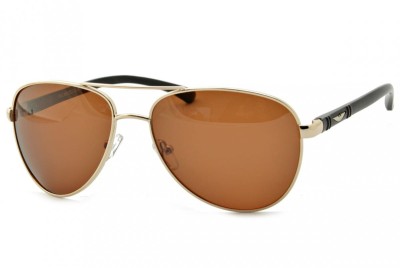 Przeciwsłoneczne Pilotki Polaryzacyjne brązowe okulary Aviator POL-79A-1
