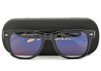 Okulary Nerd z filtrem światła niebieskiego do komputera zerówki R-BL-1580K