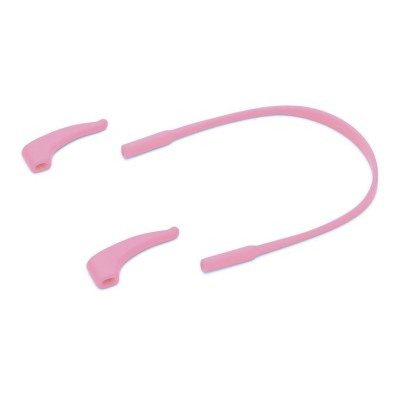 Elastyczne dziecięce oprawki okularowe zerówki prostokątne + gumka Sunoptic K5B różowe