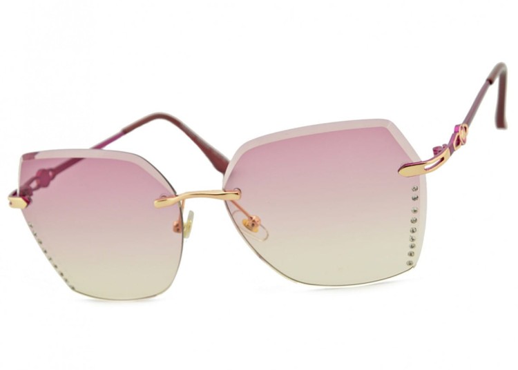 Okulary przeciwsłoneczne Kwadratowe damskie z cyrkoniami CO-242