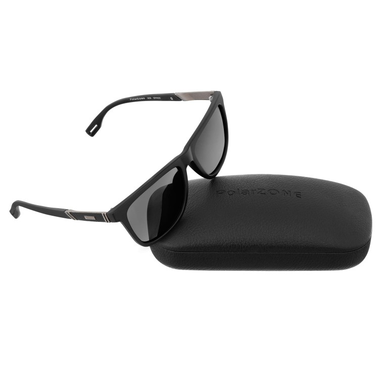 Okulary męskie przeciwsłoneczne polaryzacyjne Nerdy czarne POL-308