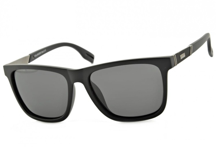 Okulary męskie przeciwsłoneczne polaryzacyjne Nerdy czarne POL-308