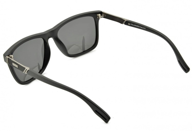 Okulary męskie przeciwsłoneczne polaryzacyjne Nerdy czarne POL-308