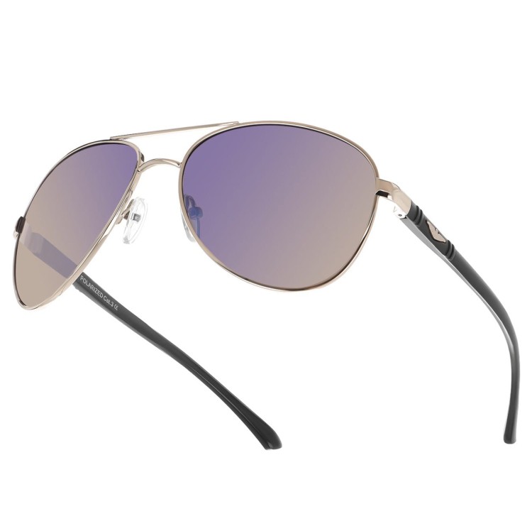 Pilotki Polaryzacyjne okulary aviator Lustrzanki przeciwsłoneczne POL-80C