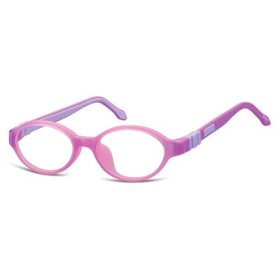 Elastyczne dziecięce oprawki okularowe zerówki owalne + gumka Sunoptic K4 fioletowe