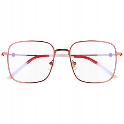 Okulary Kwadratowe z filtrem światła niebieskiego do komputera zerówki 2532-4