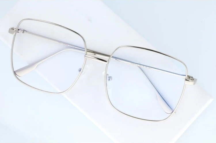 Okulary Kwadratowe z filtrem światła niebieskiego do komputera zerówki T7588B
