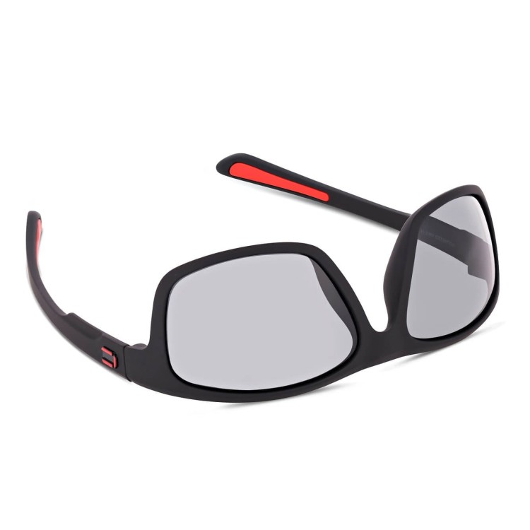 Duże męskie sportowe okulary przeciwsłoneczne z polaryzacją i filtrem UV400 Czarne POL-446A