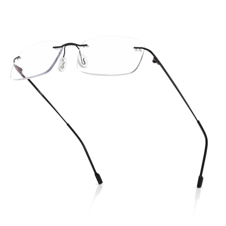 Plusy +0.50 bezramkowe okulary do czytania i komputera z filtrami Antyreflex + Blue Light STL275 czarne