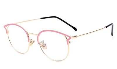 Okulary zerówki damskie z antyrefleksem SCH-544 róż/złoty