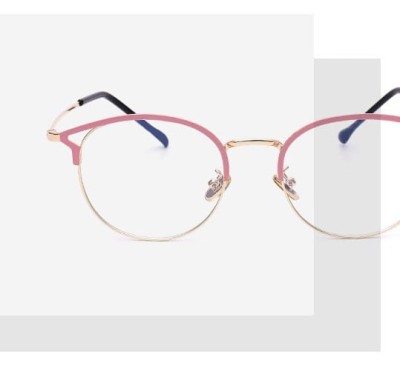 Okulary zerówki damskie z antyrefleksem SCH-544 róż/złoty