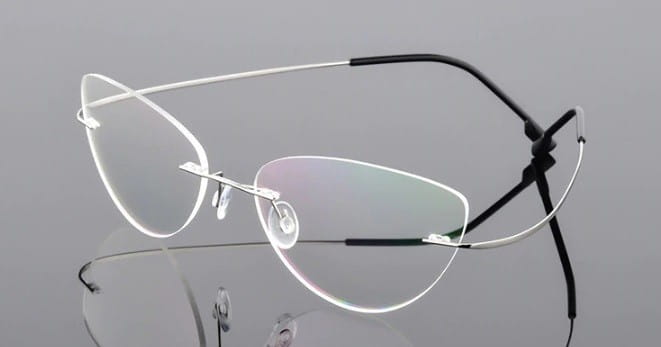 Srebrne okulary bezramkowe damskie z filtrem antyrefleksyjnym SCH-502